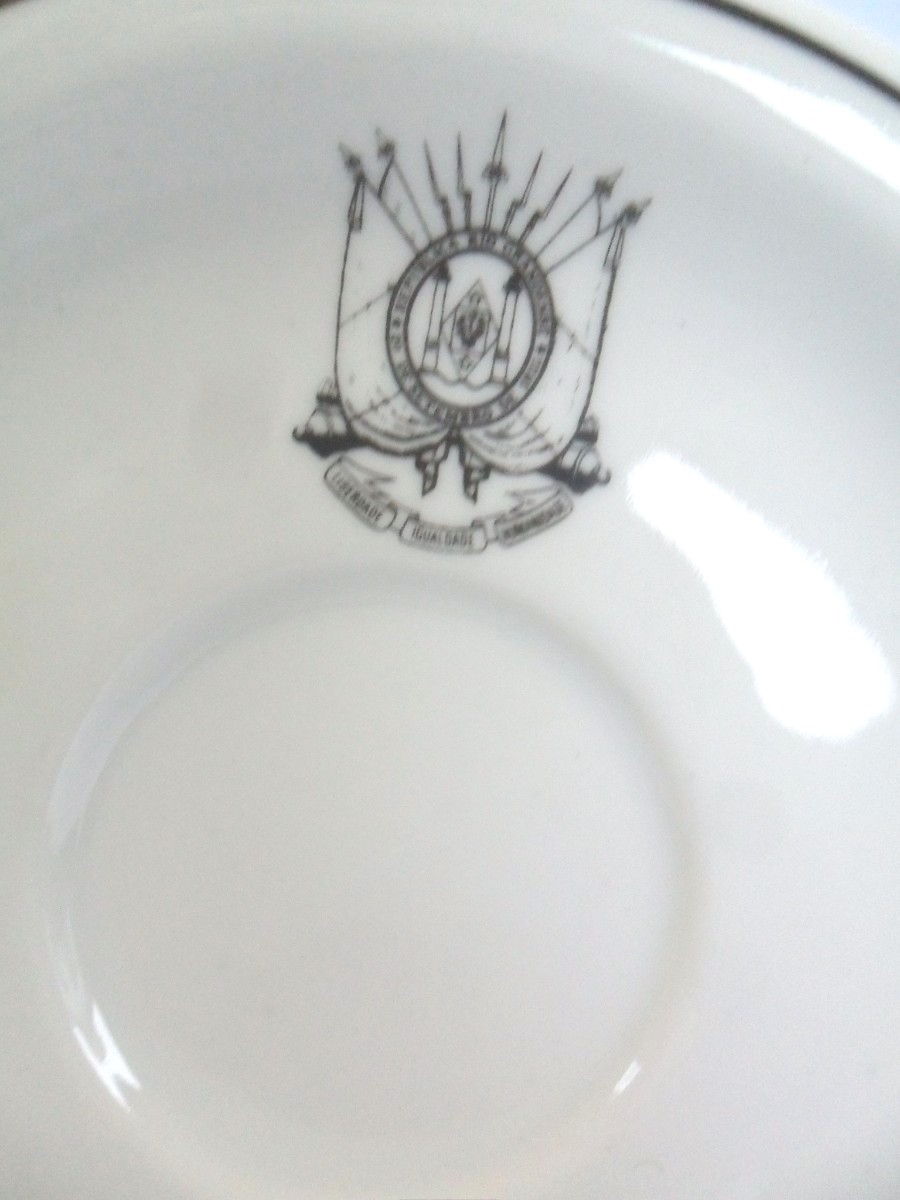 Pires antigo Para Xícara De Chá Porcelana Schmidt Decorada 03 Unid.